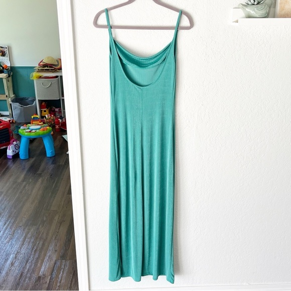 Free People Dress Women's Medium Intimately Bare It All Bodycon Slip Turquoise - Picture 2 of 14
